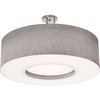 Afx Montclair 30in. Medium Base Semi-Flush Mount, Satin Nickel Finish, Grey Shade MCF3044MB-GYSF